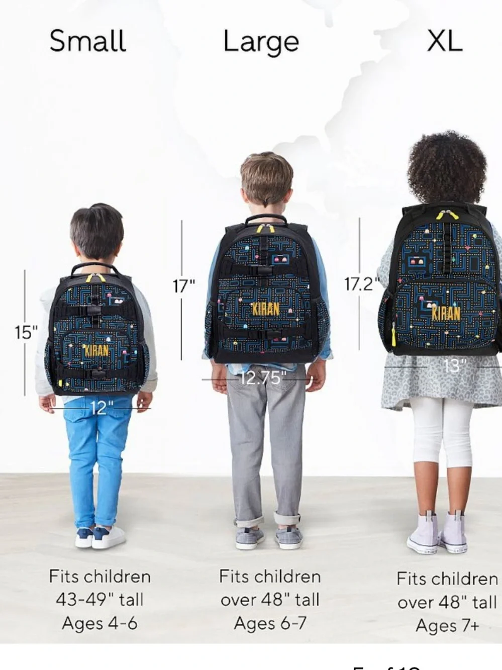 Pottery Barn Kids Neon Green and Black Tie-Dye Backpack